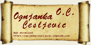 Ognjanka Češljević vizit kartica